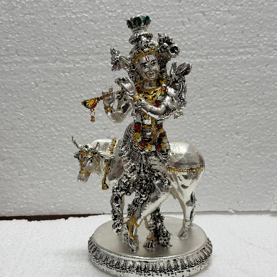 Krishna with Cow Statue