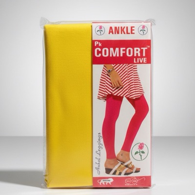 Yellow Ankle Length Leggings