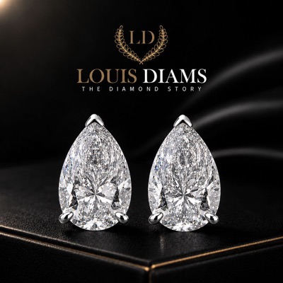 Diamond Drop Earrings - Color: Vvs 2