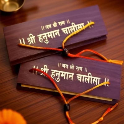 Wooden Handmade Hanuman Chalisa