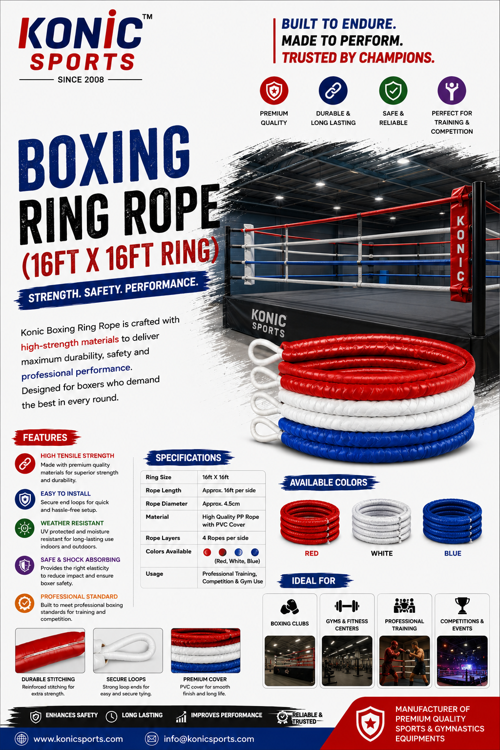 Boxing Ring Rope (16ft X 16ft Ring)