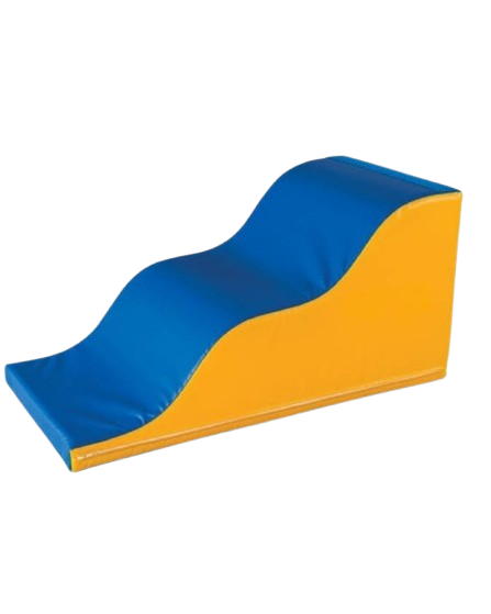 Gymnastics Curved Step - Color: Multicolor (Blue And Yellow)