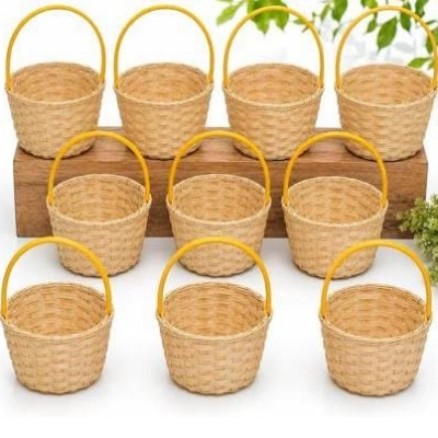 Bamboo Basket with Handle