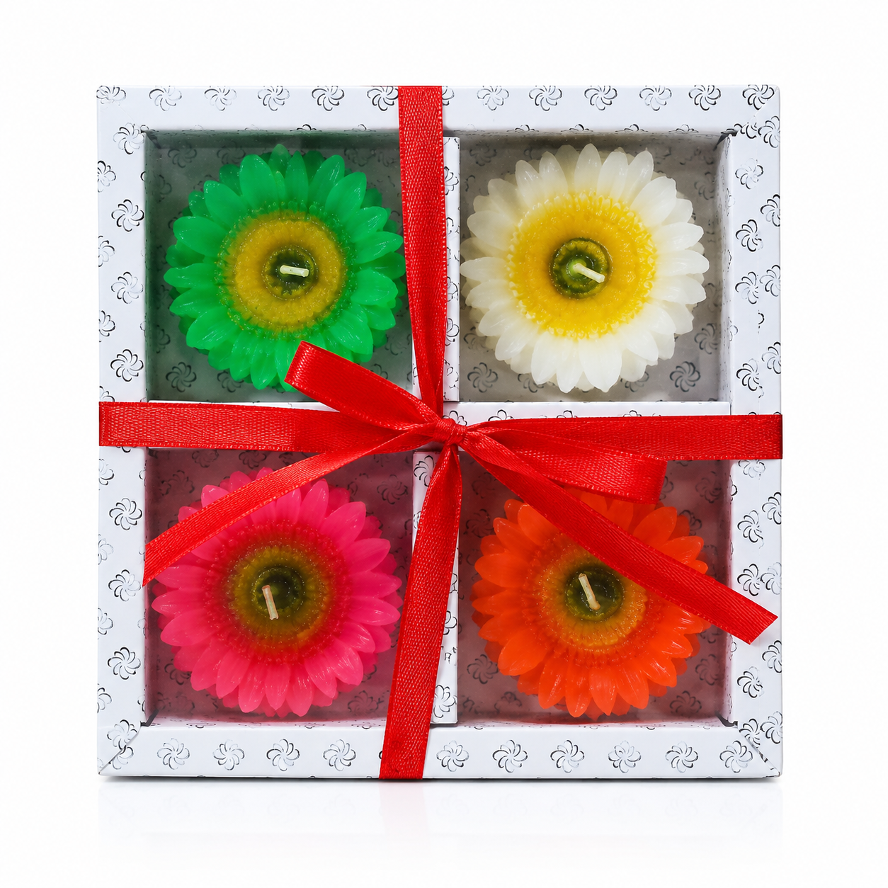 Wholesale Decorative Sunflower Candles - 4 Pcs/Pack - Minimum Order 20 Packs