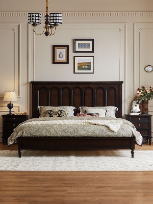 Modern Bed - Color: Brown