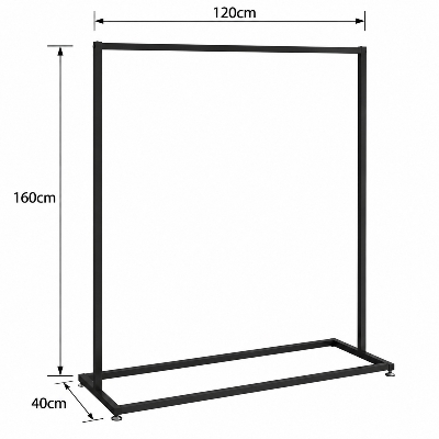 Garment Display Rack - Color: Black