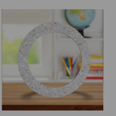 Decorative Mirror Glass - Color: White