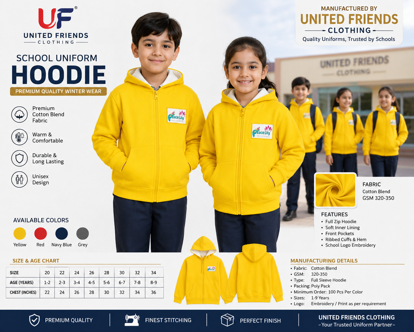 School Uniform Winter Hoodie