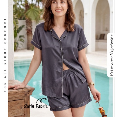 Satin Fabric Night Wear for Ladies