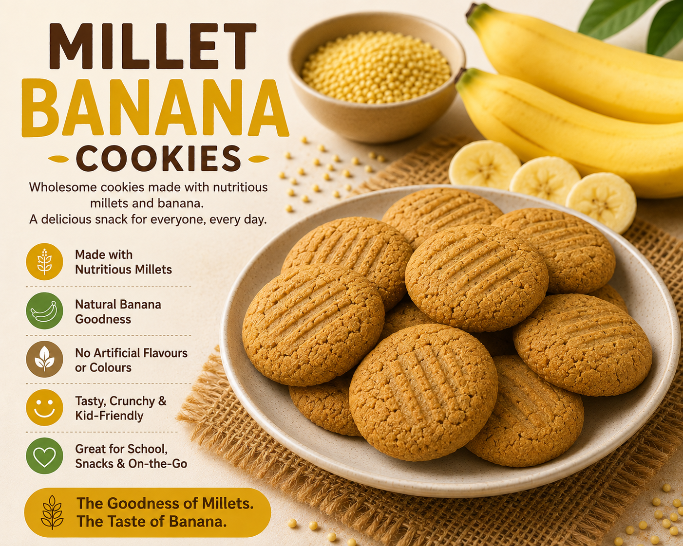 Millet Banana Cookies