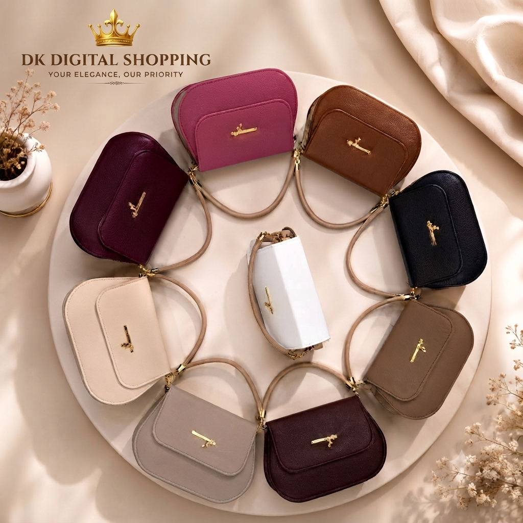 Stylish Woman Handbag Set (9 Pcs Assorted Colors)