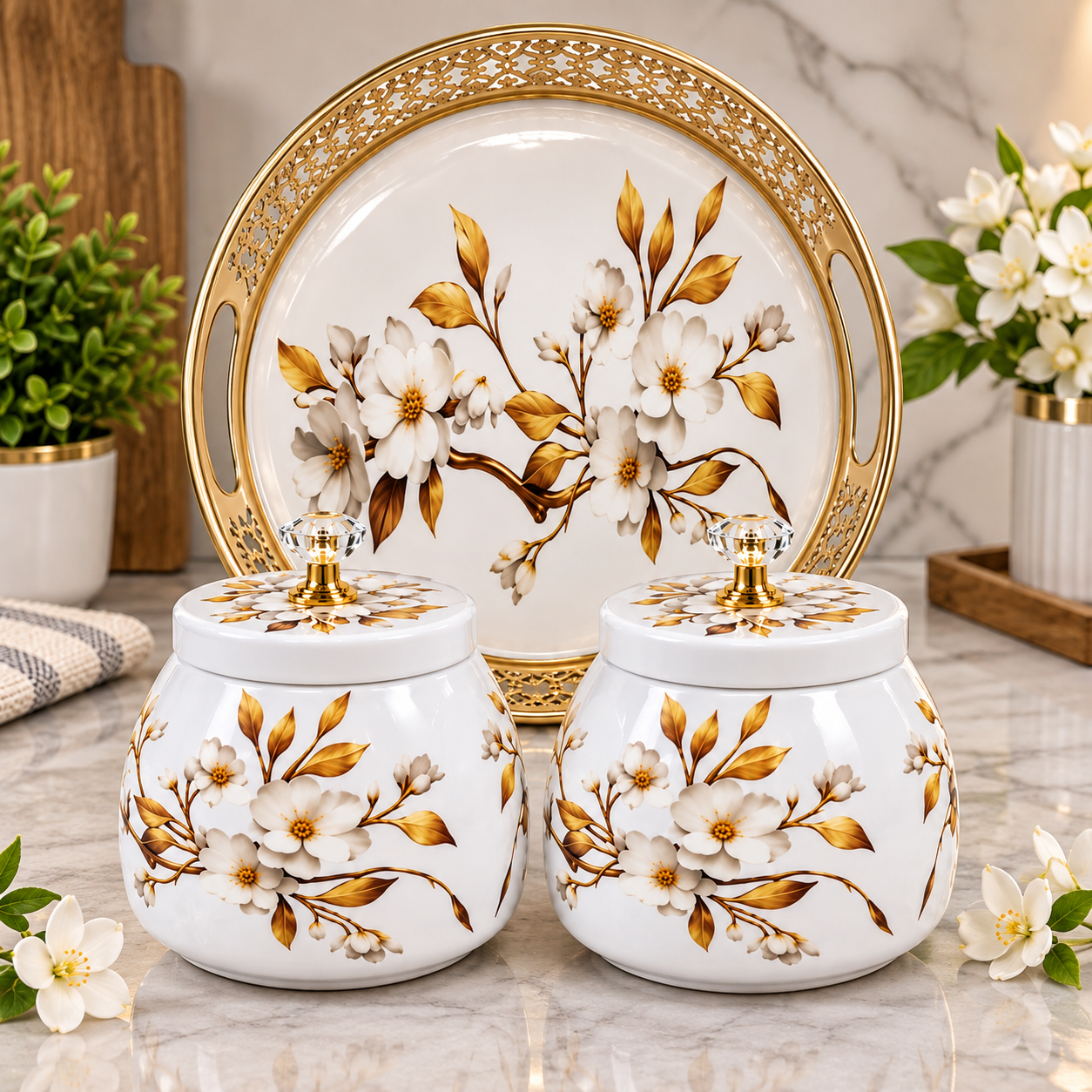Premium Ceramic Storage Jar Set