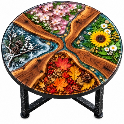 Circular Epoxy Resin Table