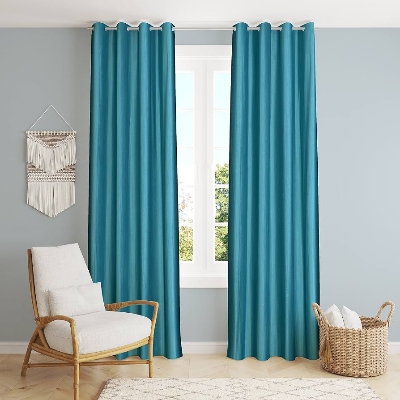 Ice Crush Curtain Aqua Blue