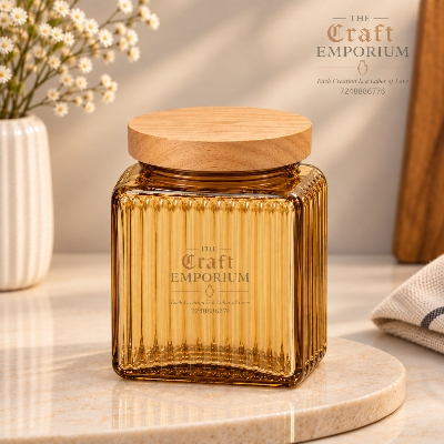 Glass Square Jar