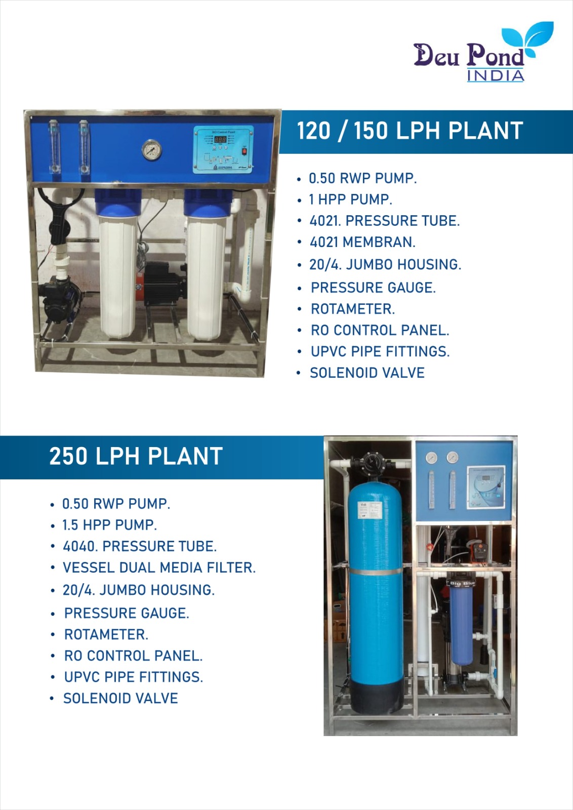 150 LPH RO Plant