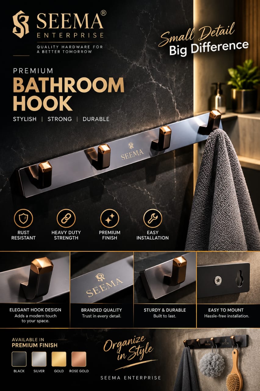 Khuti Aluminum Wall Hook - Feature: Best Quality With Premium Look