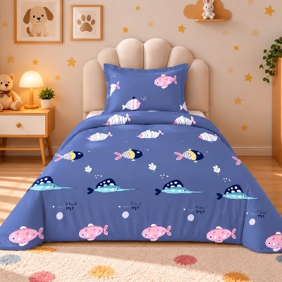 Bedsheet With 1 Pillow Covers 60 By 90 Inches