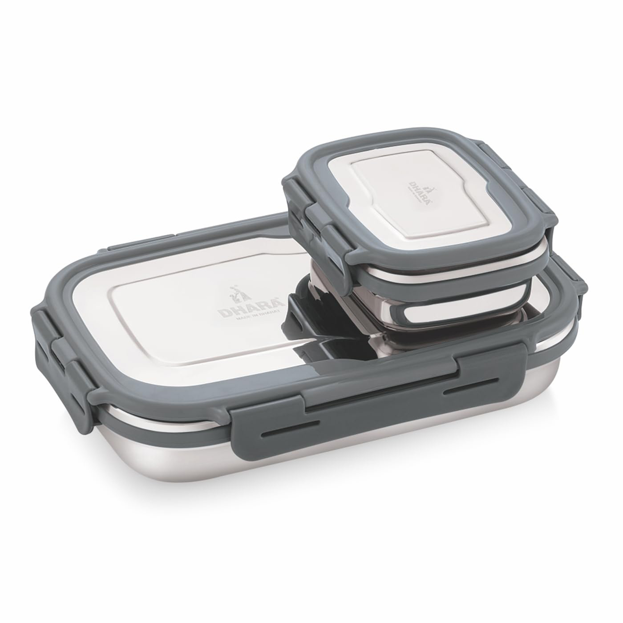 Blaze 1100 Grey Lunch Box - Material: Metal