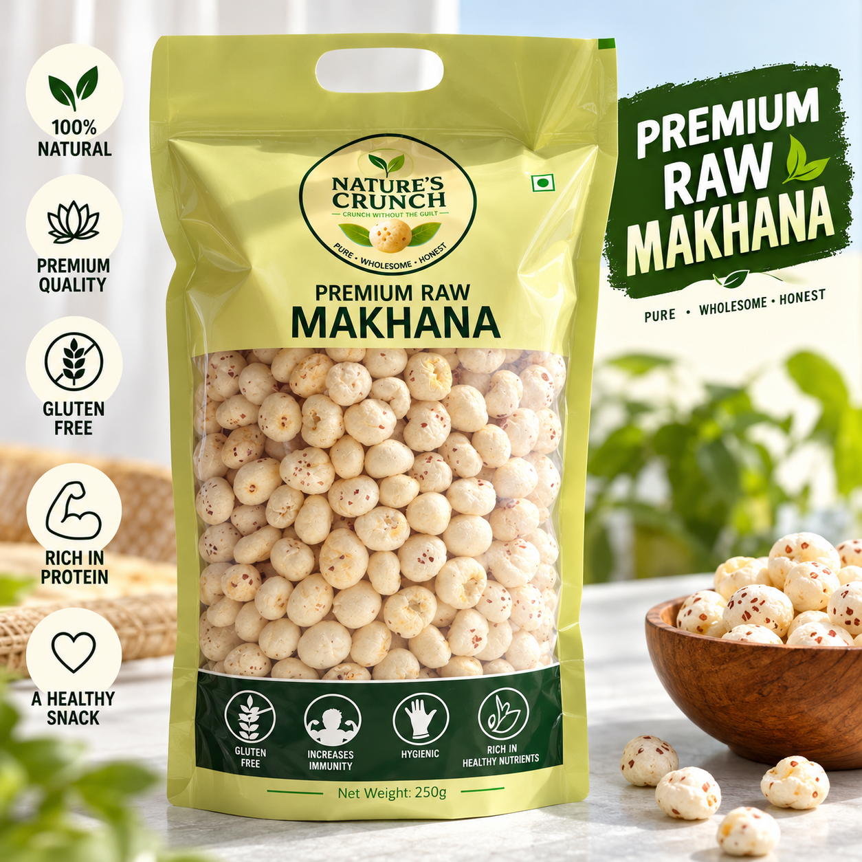 Naturea S Crunch Raw Makhana 250 Pack