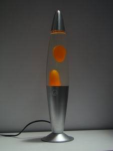 Lava Lamp - 43CM Tall, 11CM Width | Customizable Brushed Aluminum Base in Silver, Red, Blue, Yellow, Multicolor - Vibrant Liquid and Solid Lava Colors Available