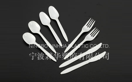 White Plastic Spoon And Knife