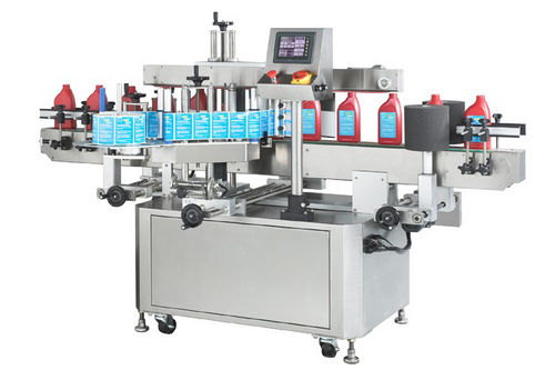 Automatic Bottle Labeling Machine - Stainless Steel, Vertical Labeling System | High Speed 50-55 Labels Per Minute, Double Label Fixing Attachment