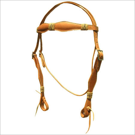 Brown Abrasion Resistant Leather Horse Headstall