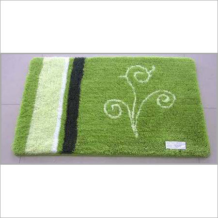 Green Color Acrylic Carpet Keeping Warm