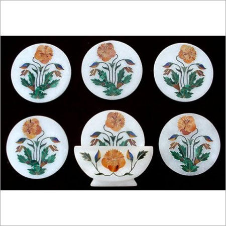 Marble Makrana White Coaster Sets