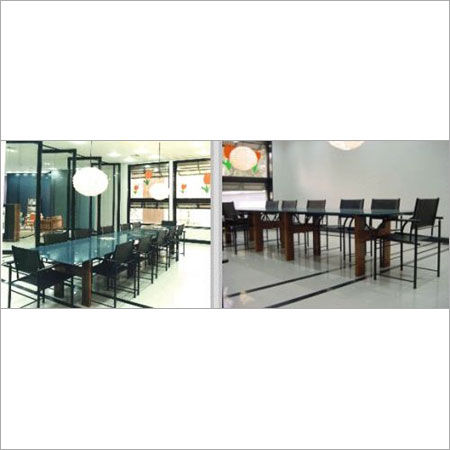 Brown Matt Black Conference Table