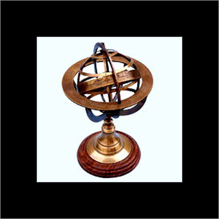Wooden Base Brass Globe Armillary Manufacturer Supplier from Roorkee India