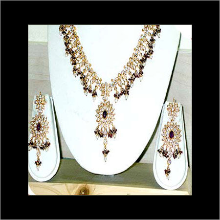 Shine Brilliantly American Diamonds Necklace Set