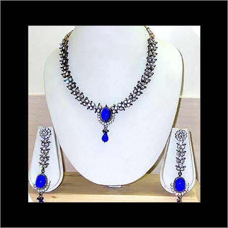 Silver Plated Jewelry Necklace Set
