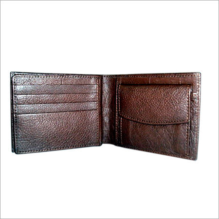 Brown Color Leather Wallet Size: 12 Cm (W) X 9.1 Cm (L) (Closed)