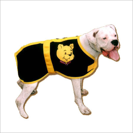 Black Color Dog Blanket With Yellow Design