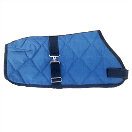 Premium Class Blue Color Dog Blanket With Black Belt