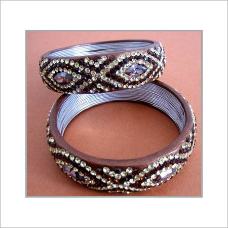 Fashion Crystal Work Lac Bangles Gender: Women