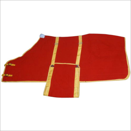 Pvc Red Color Quilted Horse Rug With Bellywrap