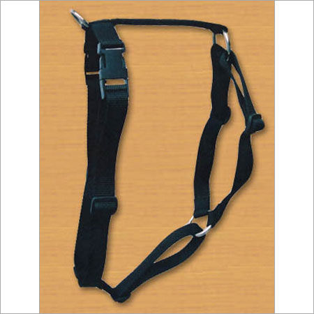 E With Plastic Adjusters And Mf Push Clip. Black Color Dog Harness