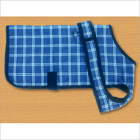 Blue Color Checked Jacket For Dogs