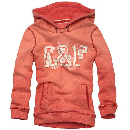 Cool Dry Orange Color Woolen Hoodies