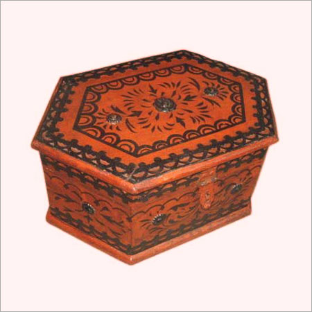 Designer Brown Wooden Handicrafts Box