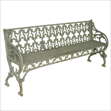 Silver Iron Handcrafted Bench