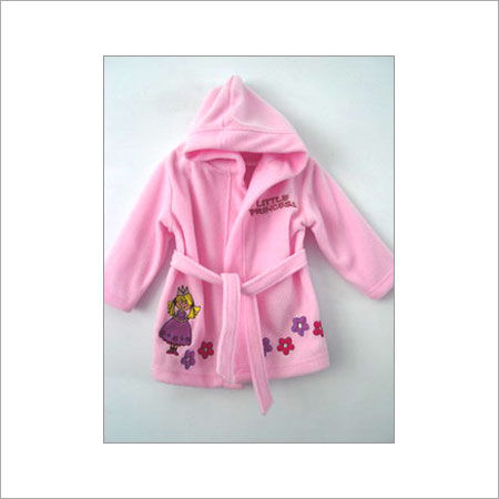 Pink Elegant Look Kids Hooded Bathrobes