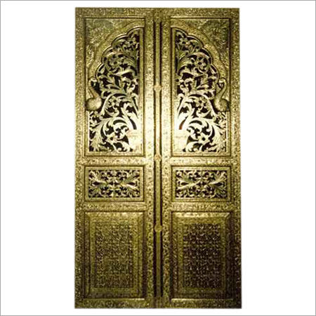 Golden Color Carved Door