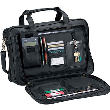 Laptop Leather Bag - Cow & Buff Leather, Custom Designs with Multiple Compartments for Laptop, Cards, Pens, and Mobile Accessories