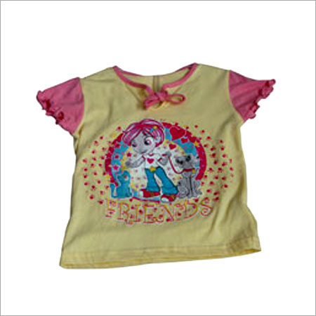 Shrink Resistance Printed Kids Top Gender: Girls