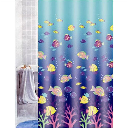 Fish Printed Shower Curtain