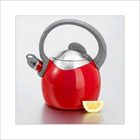 Red Color Kettle With Grey Handle